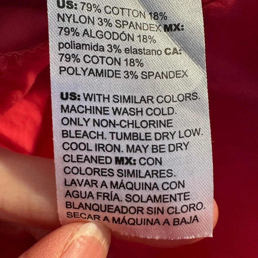 Chico's Maxi Dress Size 14 / 2.5 Hot Pink Tiered Skirt Pockets Summer Preppy - Picture 11 of 11